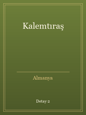 Kalemtıraş (Karton Kapak) kitap kapağı 3