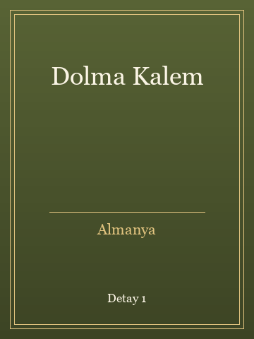 Dolma Kalem (İlk Baskılardan) kitap kapağı 2