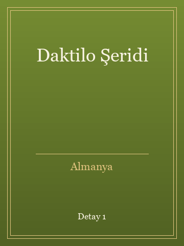 Daktilo Şeridi (İlk Baskılardan) kitap kapağı 2