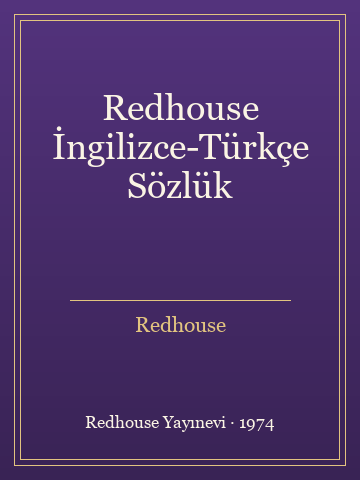 Redhouse İngilizce-Türkçe Sözlük - Redhouse kitap kapağı 3