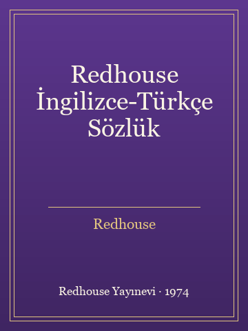 Redhouse İngilizce-Türkçe Sözlük (Karton Kapak) - Redhouse kitap kapağı 2