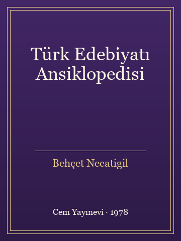 Türk Edebiyatı Ansiklopedisi (Karton Kapak) - Behçet Necatigil kitap kapağı 2