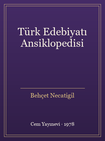 Türk Edebiyatı Ansiklopedisi (Karton Kapak) - Behçet Necatigil kitap kapağı 3