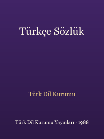 Türkçe Sözlük (Temiz Nüsha) - Türk Dil Kurumu kitap kapağı 2
