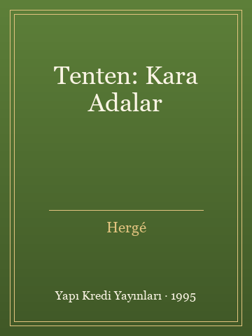 Tenten: Kara Adalar (Karton Kapak) - Hergé kitap kapağı 2