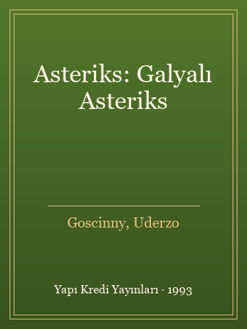 Asteriks: Galyalı Asteriks (Karton Kapak) - Goscinny, Uderzo kitap kapağı 2
