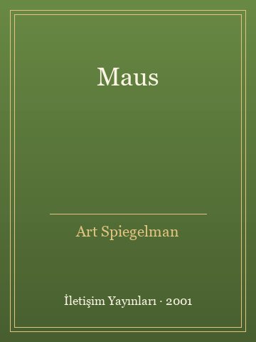 Maus (Karton Kapak) - Art Spiegelman kitap kapağı 2