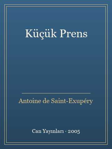 Küçük Prens (İlk Baskılardan) - Antoine de Saint-Exupéry kitap kapağı 2