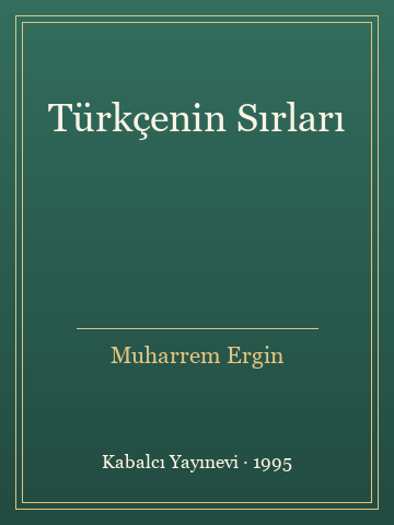 Türkçenin Sırları (Ciltli) - Muharrem Ergin kitap kapağı 2