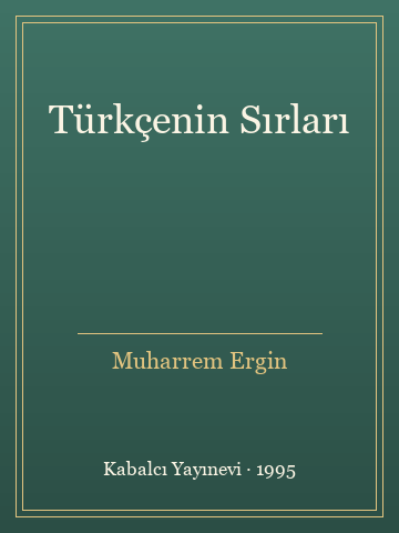Türkçenin Sırları (Ciltli) - Muharrem Ergin kitap kapağı 3