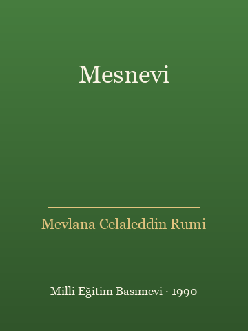 Mesnevi (Karton Kapak) - Mevlana Celaleddin Rumi kitap kapağı 3