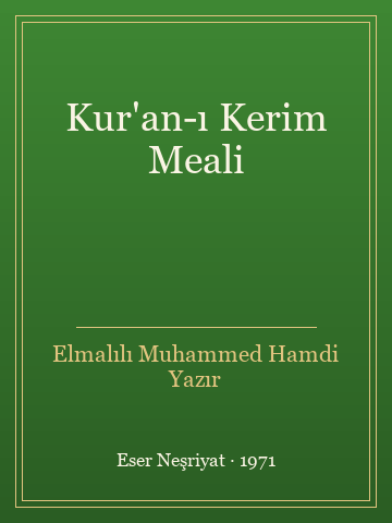 Kur'an-ı Kerim Meali (Temiz Nüsha)