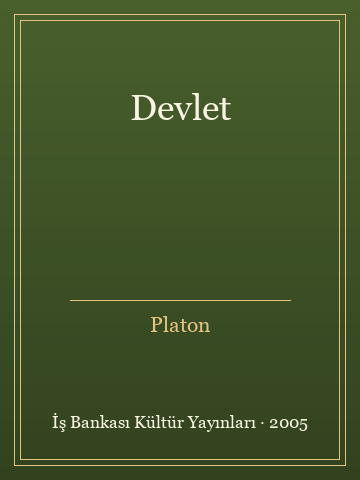 Devlet - Platon kitap kapağı 3