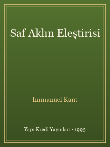 Saf Aklın Eleştirisi