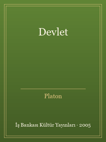 Devlet (Karton Kapak) - Platon kitap kapağı 2