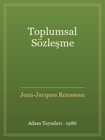 Toplumsal Sözleşme (Karton Kapak)