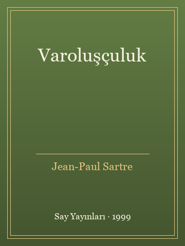 Varoluşçuluk (İlk Baskılardan) - Jean-Paul Sartre kitap kapağı 3