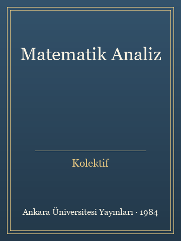 Matematik Analiz (İlk Baskılardan) - Kolektif kitap kapağı 2