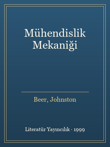 Mühendislik Mekaniği (İlk Baskılardan) - Beer, Johnston kitap kapağı 2