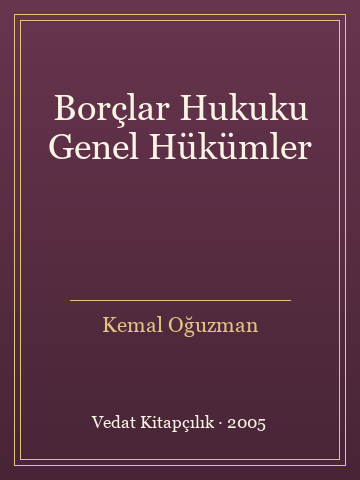 Borçlar Hukuku Genel Hükümler