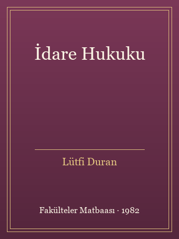 İdare Hukuku - Lütfi Duran kitap kapağı 2