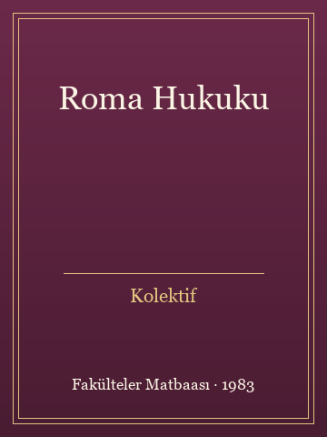 Roma Hukuku - Kolektif kitap kapağı 3