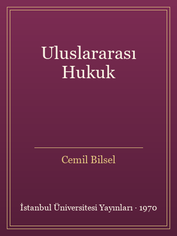 Uluslararası Hukuk - Cemil Bilsel kitap kapağı 3