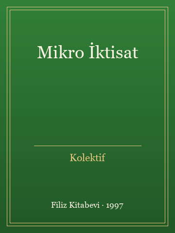 Mikro İktisat - Kolektif kitap kapağı 2