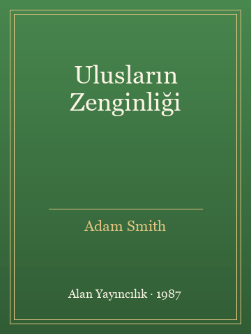 Ulusların Zenginliği (Karton Kapak) - Adam Smith kitap kapağı 3