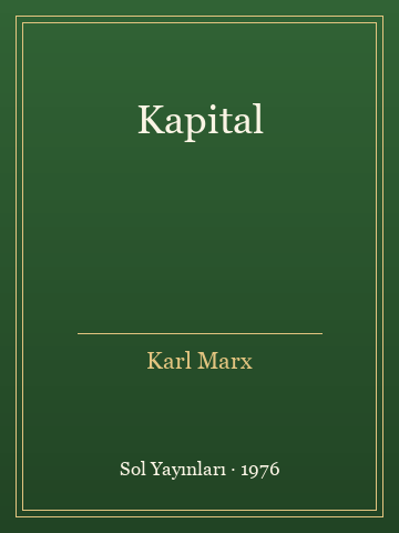 Kapital (Karton Kapak) - Karl Marx kitap kapağı 2