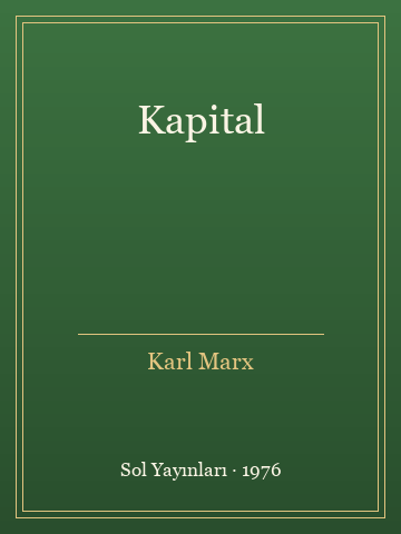 Kapital (Karton Kapak) - Karl Marx kitap kapağı 3