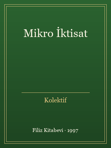 Mikro İktisat (Karton Kapak)