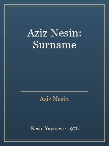 Aziz Nesin: Surname