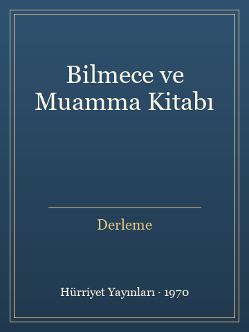 Bilmece ve Muamma Kitabı - Derleme kitap kapağı 2