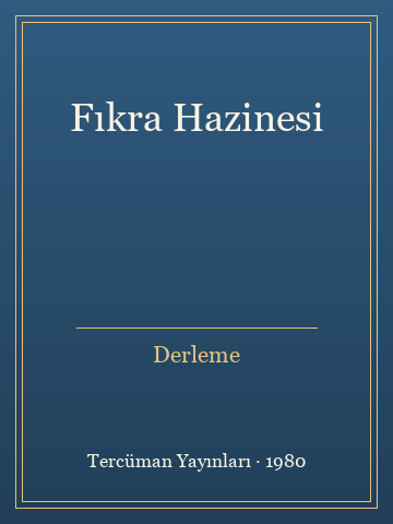 Fıkra Hazinesi (Ciltli) - Derleme kitap kapağı 3