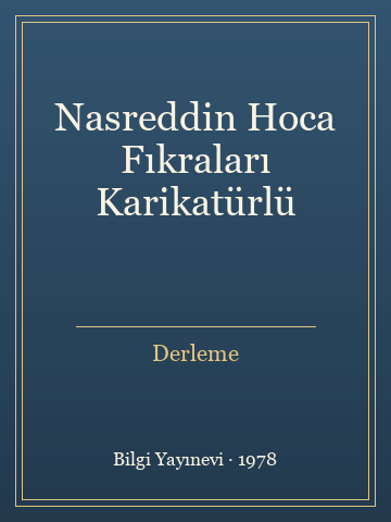 Nasreddin Hoca Fıkraları Karikatürlü (İlk Baskılardan) - Derleme kitap kapağı 2