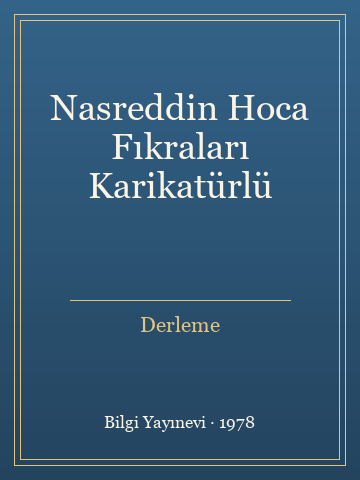Nasreddin Hoca Fıkraları Karikatürlü (İlk Baskılardan) - Derleme kitap kapağı 3