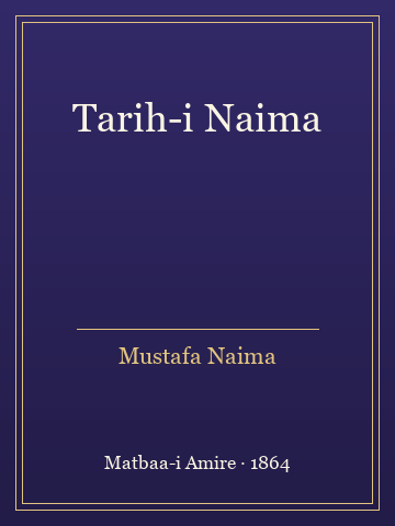Tarih-i Naima - Mustafa Naima kitap kapağı 3