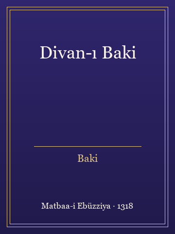 Divan-ı Baki - Baki kitap kapağı 3