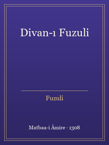 Divan-ı Fuzuli (Karton Kapak) - Fuzuli kitap kapağı 2