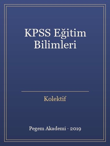 KPSS Eğitim Bilimleri (Ciltli) - Kolektif kitap kapağı 3