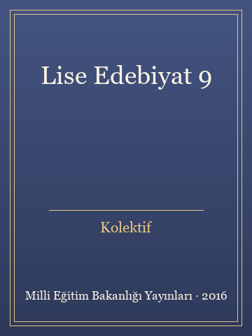 Lise Edebiyat 9 (İlk Baskılardan) - Kolektif kitap kapağı 2