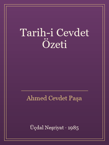 Tarih-i Cevdet Özeti (Ciltli) - Ahmed Cevdet Paşa kitap kapağı 2