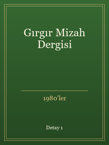 Gırgır Mizah Dergisi kitap kapağı 2