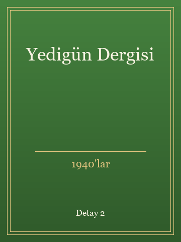 Yedigün Dergisi (Ciltli) kitap kapağı 3