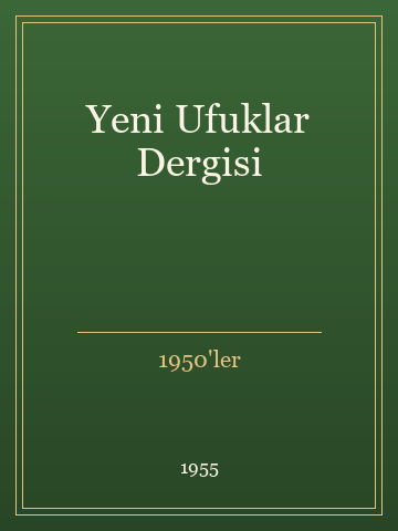 Yeni Ufuklar Dergisi (Karton Kapak)