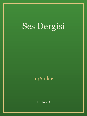 Ses Dergisi (Karton Kapak) kitap kapağı 3