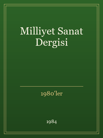 Milliyet Sanat Dergisi (İlk Baskılardan)