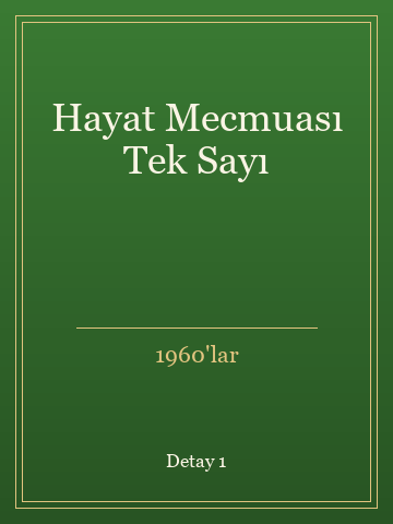 Hayat Mecmuası Tek Sayı (Temiz Nüsha) kitap kapağı 2
