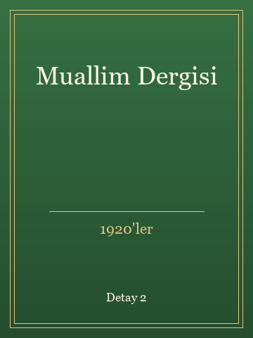 Muallim Dergisi (Ciltli) kitap kapağı 3